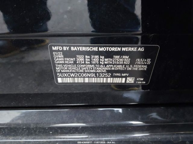 2022 BMW X7 5UXCW2C06N9L13252 Photo 8