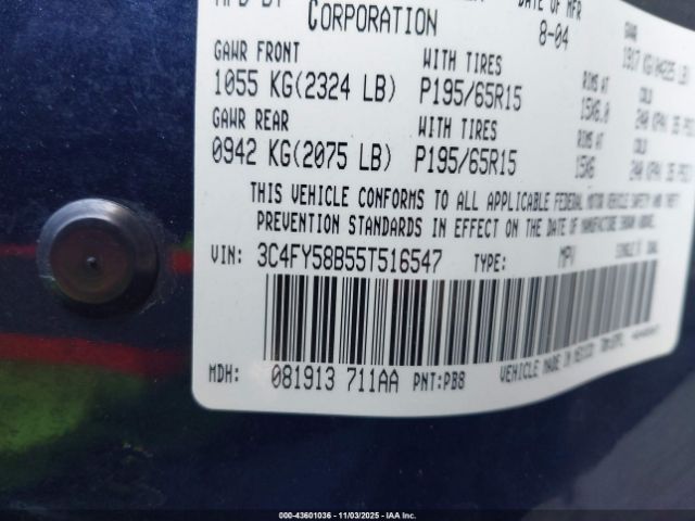 2005 CHRYSLER PT CRUISER 3C4FY58B55T516547 Photo 8