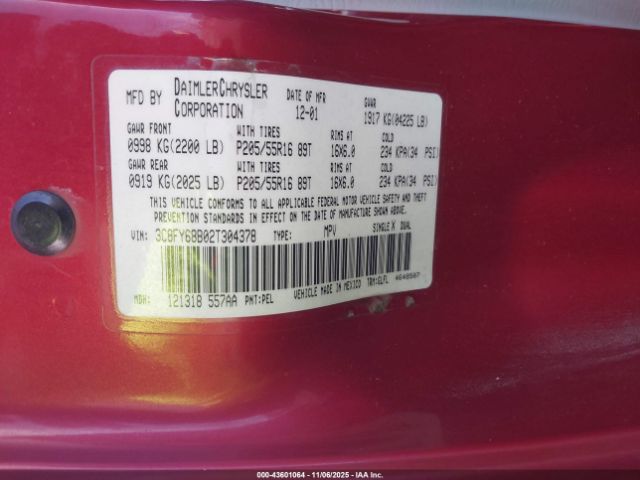 2002 CHRYSLER PT CRUISER 3C8FY68B02T304378 Photo 8