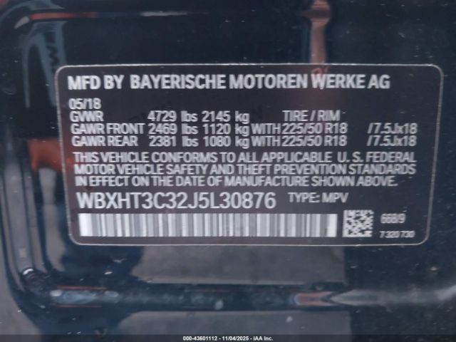 2018 BMW X1 WBXHT3C32J5L30876 Photo 8
