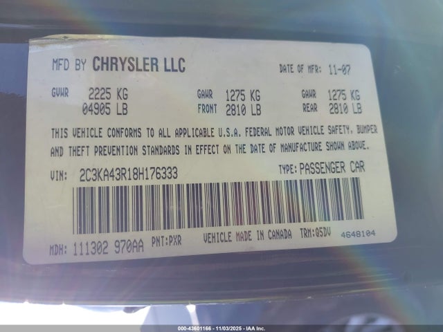 2008 CHRYSLER 300 2C3KA43R18H176333 Photo 8