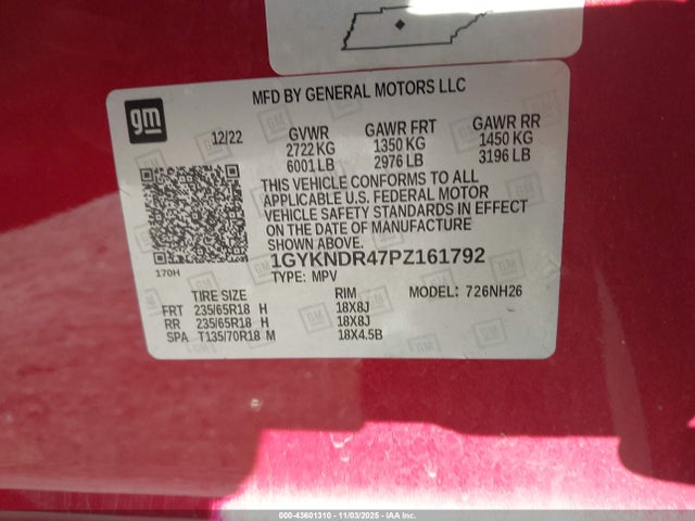 2023 CADILLAC XT5 1GYKNDR47PZ161792 Photo 8