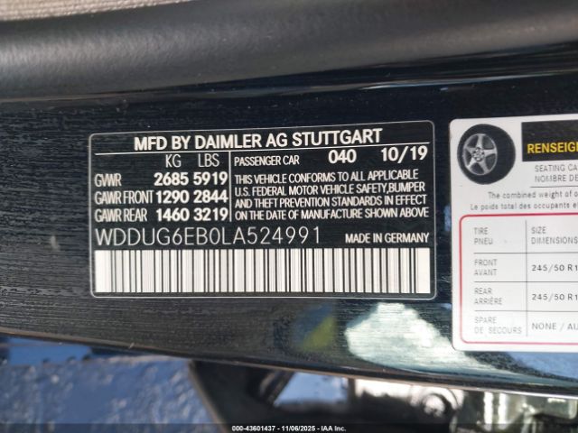 2020 MERCEDES-BENZ S 450 WDDUG6EB0LA524991 Photo 8
