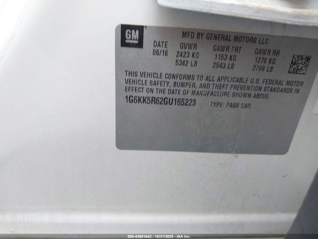 2016 CADILLAC CT6 1G6KK5R62GU165223 Photo 8