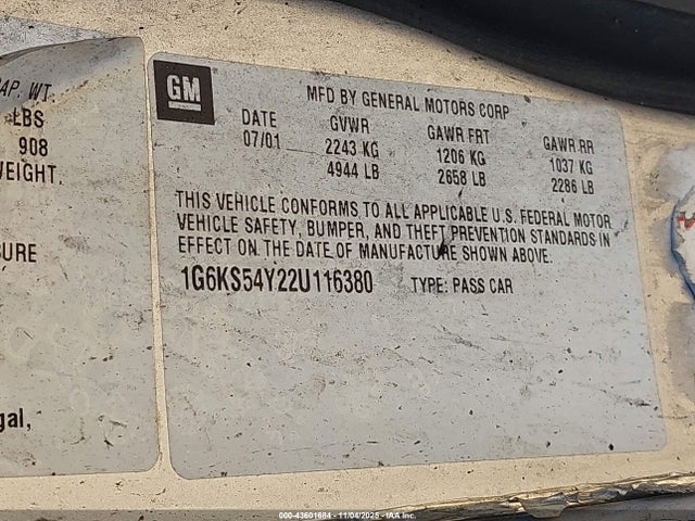 2002 CADILLAC SEVILLE 1G6KS54Y22U116380 Photo 8