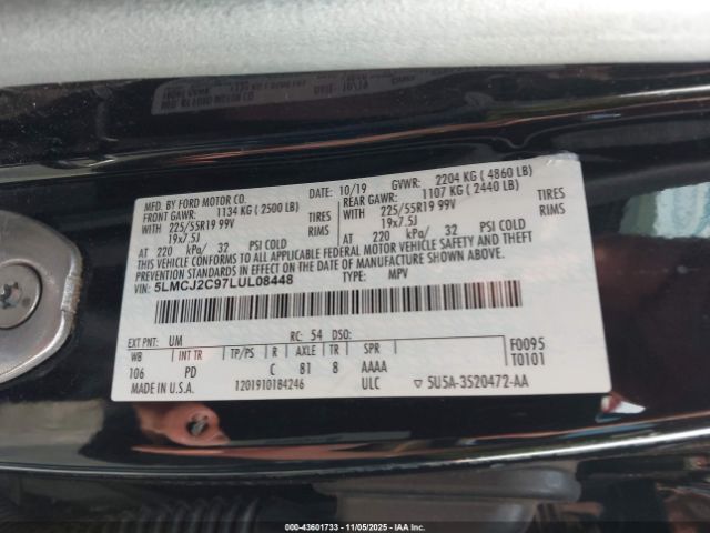 2020 LINCOLN CORSAIR 5LMCJ2C97LUL08448 Photo 8