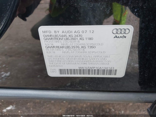 2012 AUDI Q5 WA1LFAFP1CA134143 Photo 8