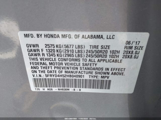 2017 ACURA MDX 5FRYD4H52HB040901 Photo 8