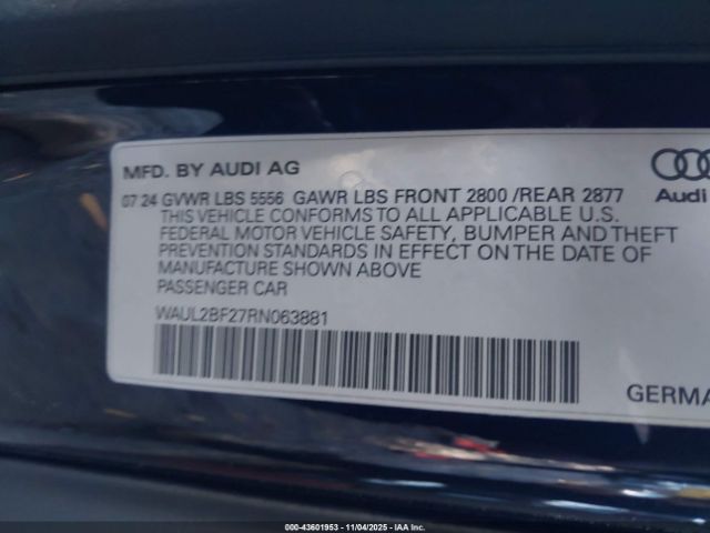 2024 AUDI A6 WAUL2BF27RN063881 Photo 8