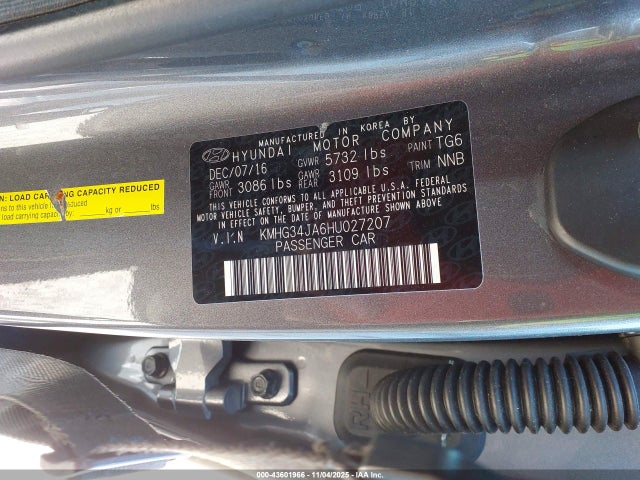 2017 GENESIS G90 KMHG34JA6HU027207 Photo 8