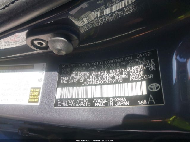 2012 TOYOTA PRIUS PLUG-IN JTDKN3DP0C3019170 Photo 8