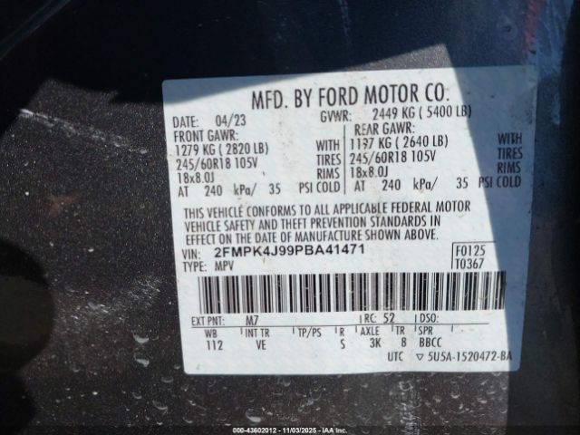 2023 FORD EDGE 2FMPK4J99PBA41471 Photo 8