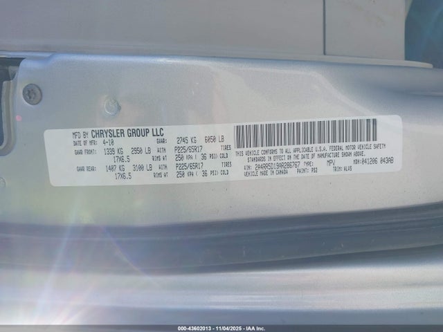 Aukcja sprzedaży 2010 Chrysler Town & Country Touring, vin: 2A4RR5D19AR286767, numer aukcji: 43602013