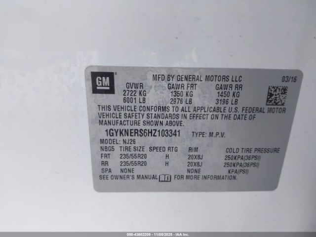 2017 CADILLAC XT5 1GYKNERS6HZ103341 Photo 8