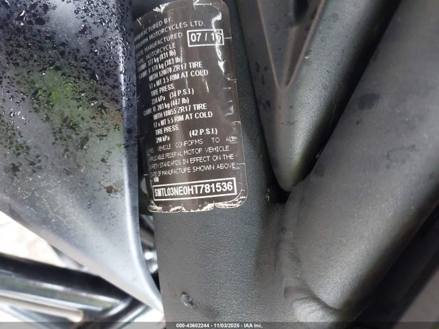SMTL03NE0HT781536 Triumph Motorcycle Street Triple R/abs