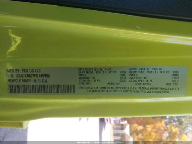 2024 JEEP WRANGLER 4XE 1C4RJXN62RW146985 Photo 8