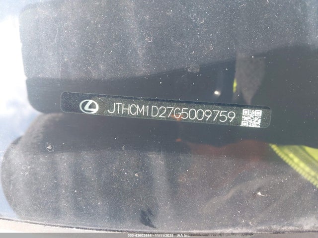 2016 Lexus Is 300 მანქანა იყიდება აუქციონზე, vin: JTHCM1D27G5009759, აუქციონის ნომერი: 43602444