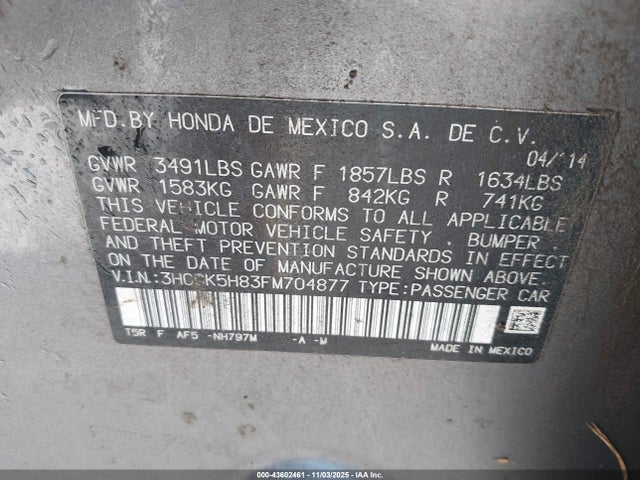 3HGGK5H83FM704877 Honda Fit Ex/ex-l