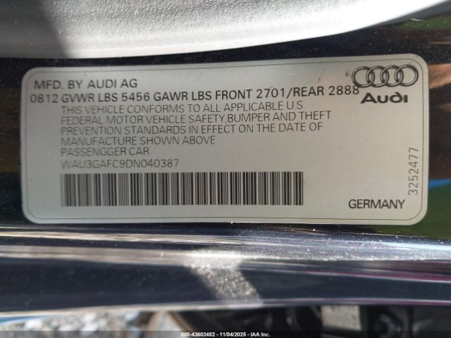 2013 AUDI A7 WAU3GAFC9DN040387 Photo 8