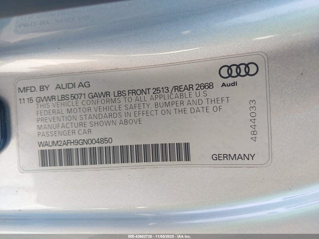 2016 AUDI A5 WAUM2AFH9GN004850 Photo 8