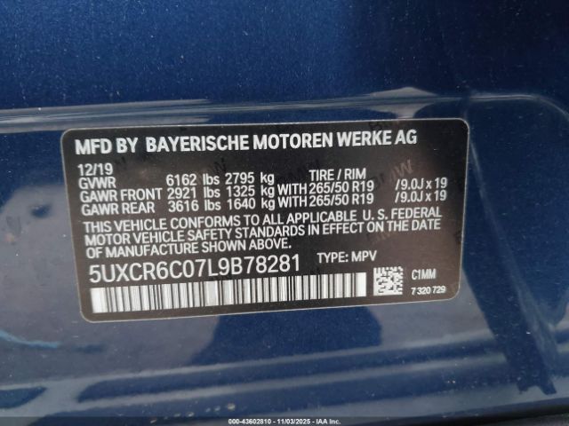 2020 BMW X5 5UXCR6C07L9B78281 Photo 8