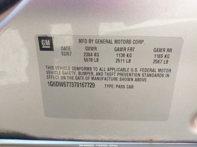 2007 CADILLAC STS 1G6DW677370167729 Photo 8