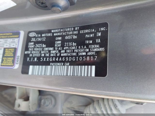 2013 KIA OPTIMA 5XXGR4A69DG105817 Photo 8
