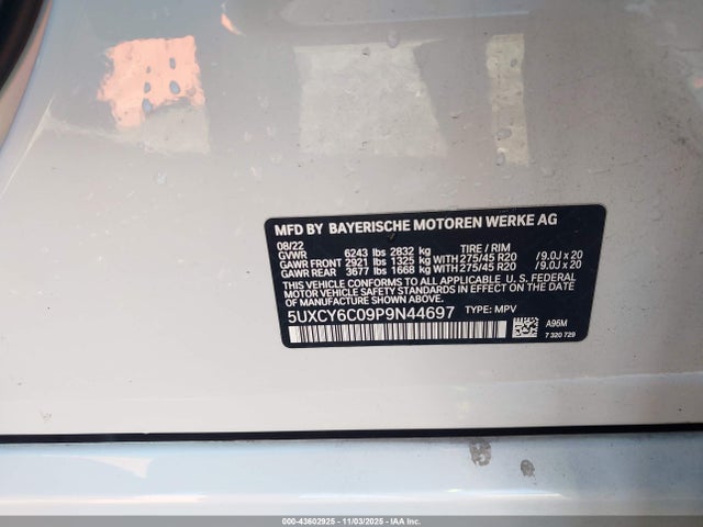 2023 BMW X6 5UXCY6C09P9N44697 Photo 8