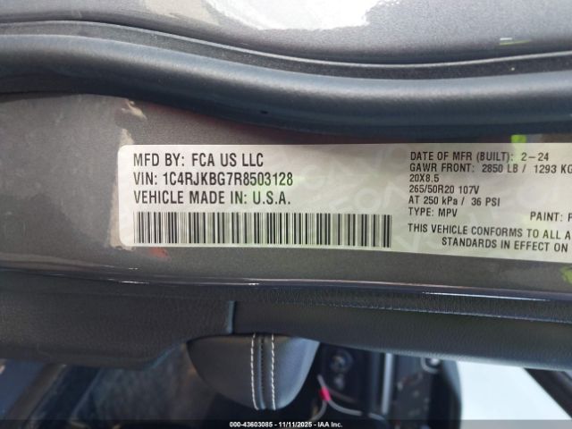 2024 JEEP GRAND CHEROKEE L 1C4RJKBG7R8503128 Photo 8