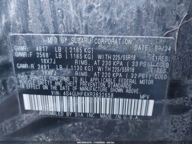 2024 SUBARU CROSSTREK 4S4GUHF6XR3832658 Photo 8