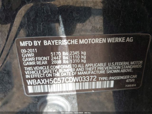 2012 BMW 528I WBAXH5C57CDW03372 Photo 8