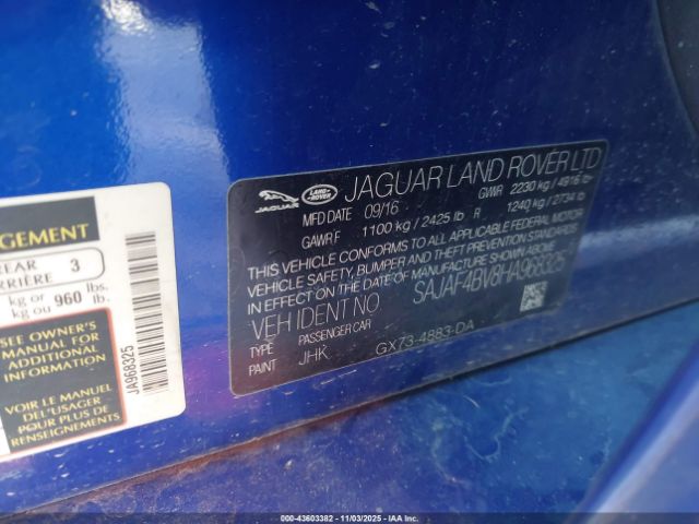 2017 JAGUAR XE SAJAF4BV8HA968325 Photo 8