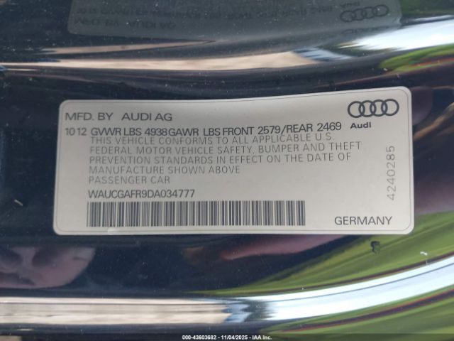 2013 AUDI S5 WAUCGAFR9DA034777 Photo 8
