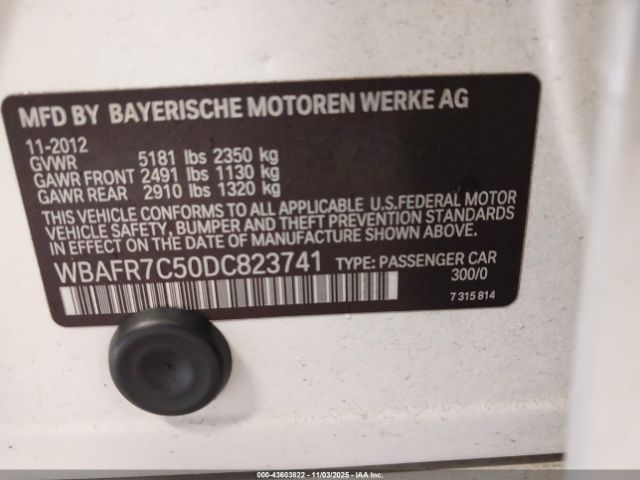 2013 BMW 535I WBAFR7C50DC823741 Photo 8
