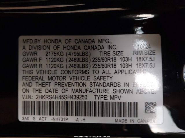 2025 HONDA CR-V 2HKRS4H45SH439250 Photo 8