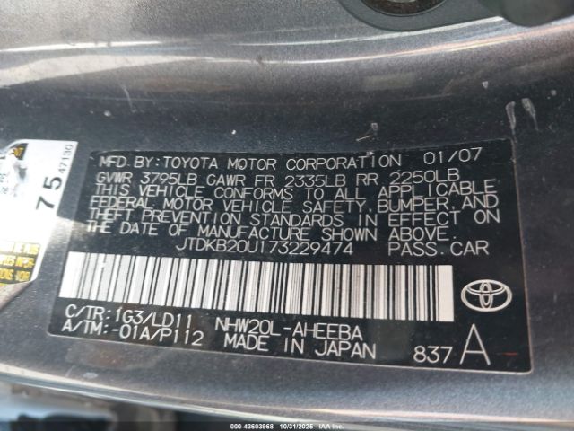 2007 TOYOTA PRIUS JTDKB20U173229474 Photo 8