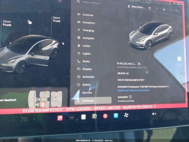 2021 TESLA MODEL 3 5YJ3E1EA3MF017517 Photo 6