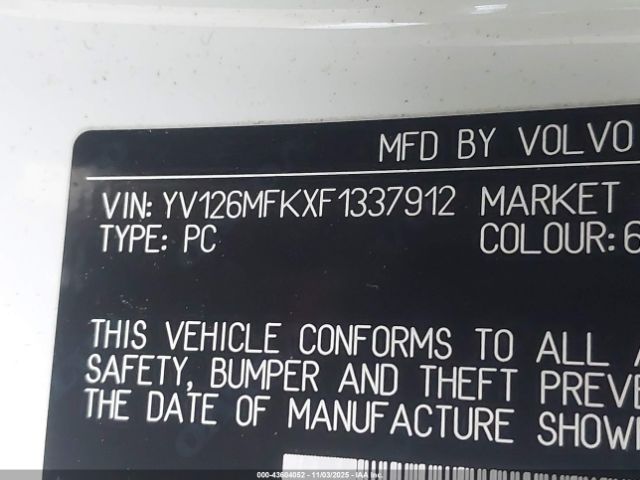 2015 VOLVO S60 YV126MFKXF1337912 Photo 8