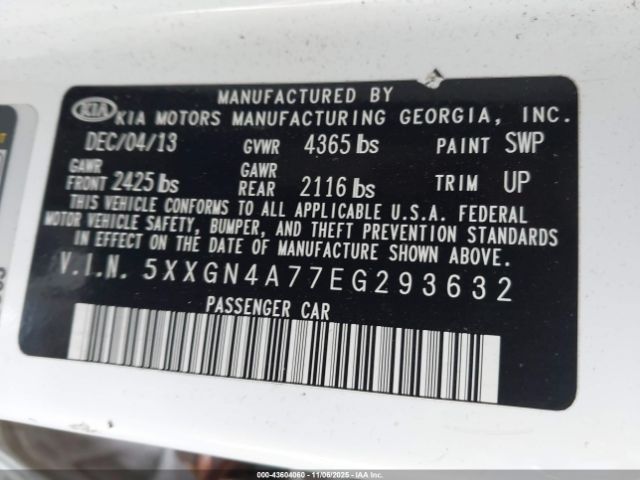 2014 KIA OPTIMA 5XXGN4A77EG293632 Photo 8