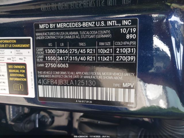 2020 MERCEDES-BENZ GLE 350 4JGFB4JB3LA125130 Photo 8