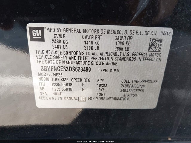 2013 CADILLAC SRX 3GYFNCE33DS623489 Photo 8