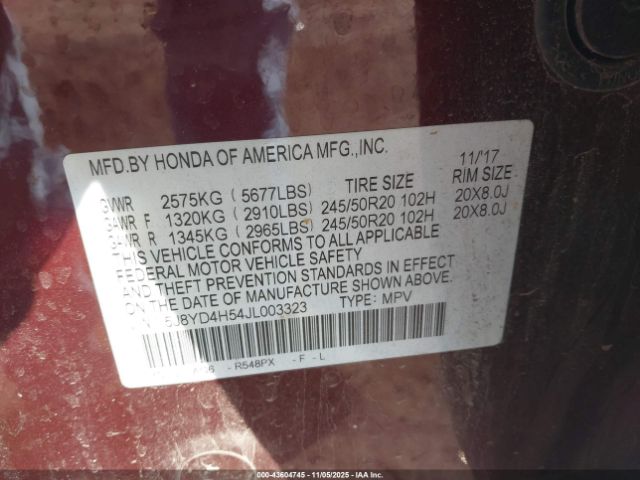 2018 ACURA MDX 5J8YD4H54JL003323 Photo 8