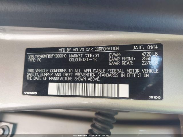 2015 VOLVO S60 YV140MFBXF1306010 Photo 8