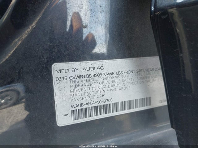 2015 AUDI A4 WAUBFAFL4FN038368 Photo 8