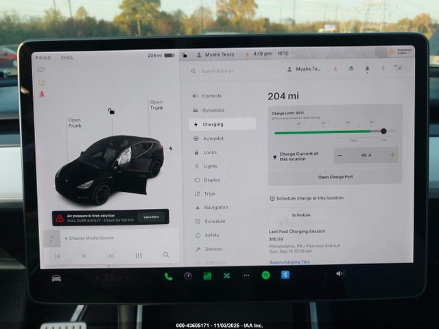 Aukcja sprzedaży 2021 Tesla Model Y Performance Dual Motor All-wheel Drive, vin: 5YJYGDEF2MF121719, numer aukcji: 43605171