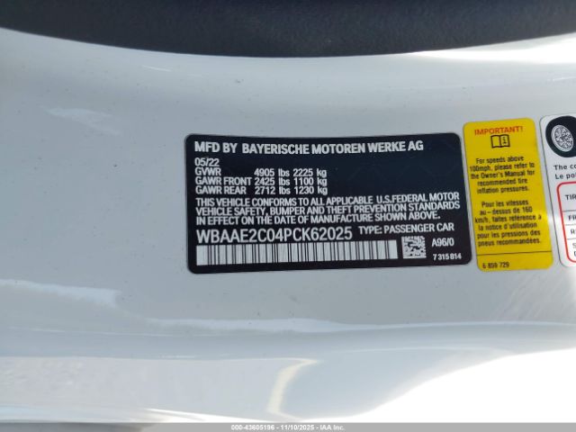 2023 BMW 840 WBAAE2C04PCK62025 Photo 8