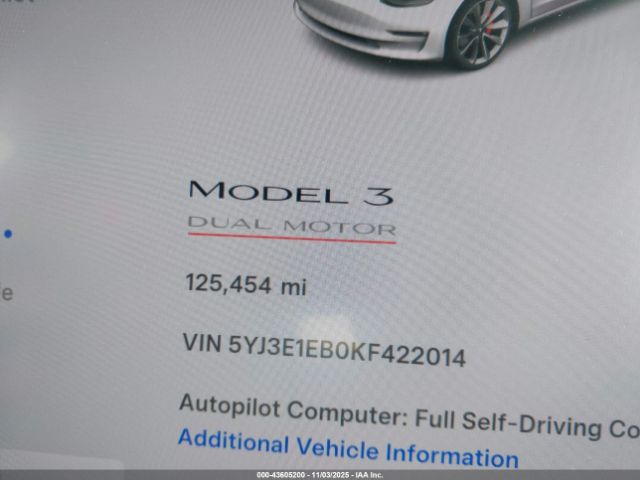 2019 TESLA MODEL 3 5YJ3E1EB0KF422014 Photo 6