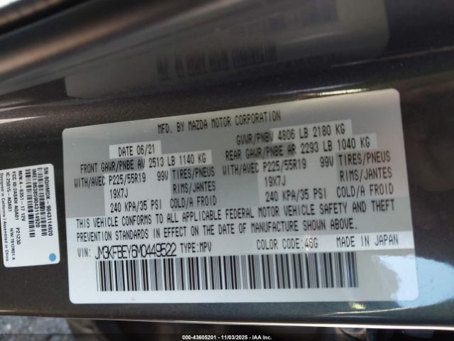 2021 MAZDA CX-5 JM3KFBEY6M0449522 Photo 8