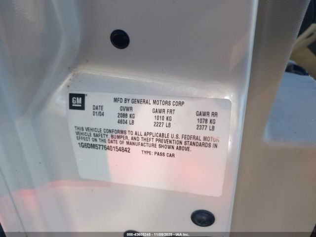 2004 CADILLAC CTS 1G6DM577640154842 Photo 8