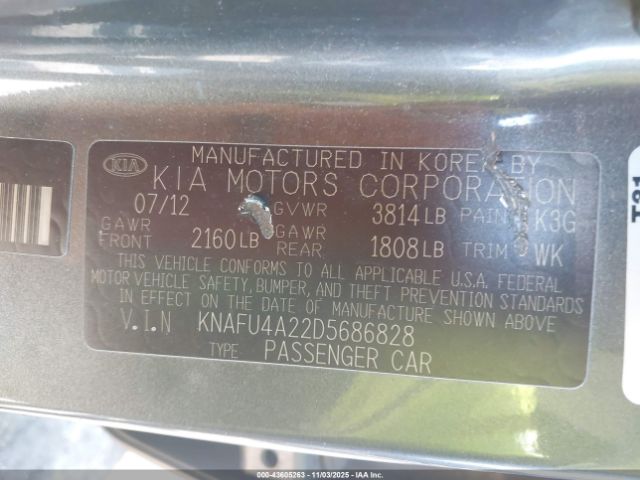2013 KIA FORTE KNAFU4A22D5686828 Photo 8